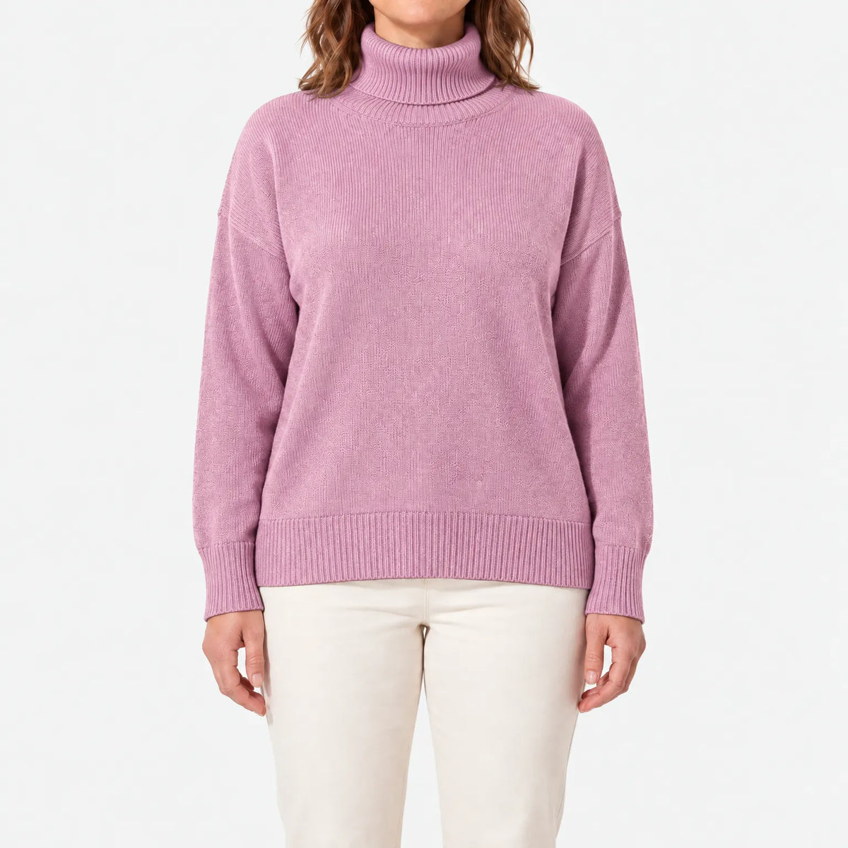 Auresa - Ribbed Knit Turtleneck Jumper