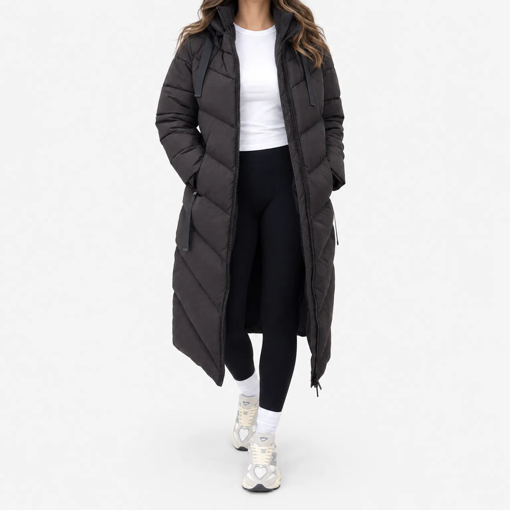 Velsia - Longline Hooded Puffer Coat